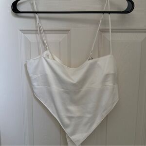 Danielle Bernstein Handkerchief Top Satin size Medium cream